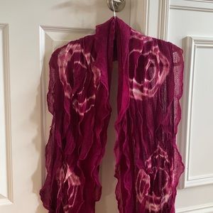 Tie Dye Ruffle Shawl
